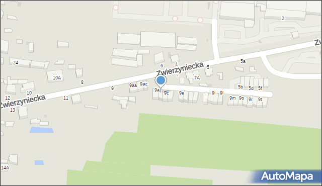 Skierniewice, Zwierzyniecka, 9b, mapa Skierniewic