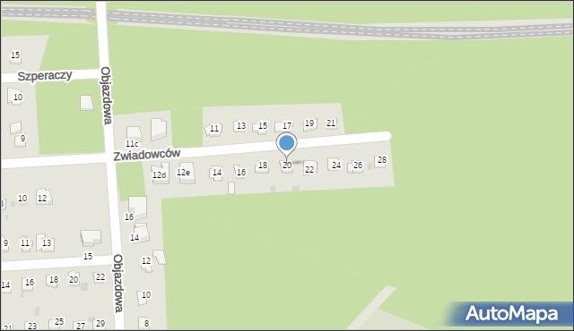 Sosnowiec, Zwiadowców, 20, mapa Sosnowca