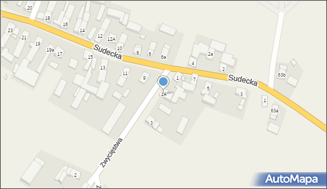 Stare Kotkowice, Zwycięstwa, 1A, mapa Stare Kotkowice