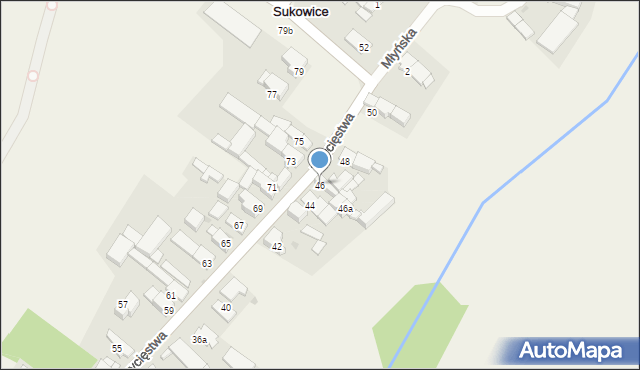 Sukowice, Zwycięstwa, 46, mapa Sukowice