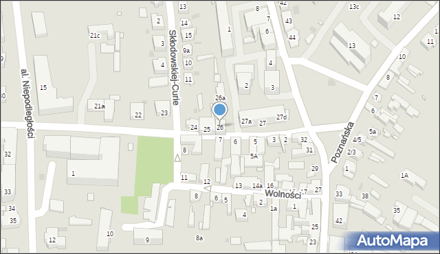 Sulechów, Zwycięstwa, 26, mapa Sulechów