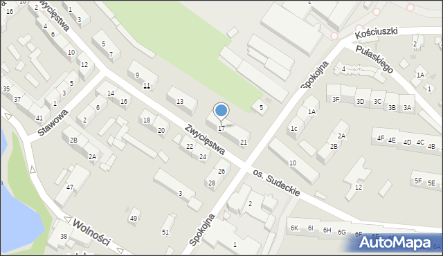 Świebodzice, Zwycięstwa, 17, mapa Świebodzice