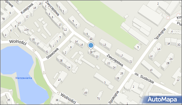 Świebodzice, Zwycięstwa, 18, mapa Świebodzice