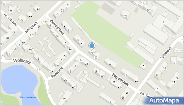 Świebodzice, Zwycięstwa, 9, mapa Świebodzice