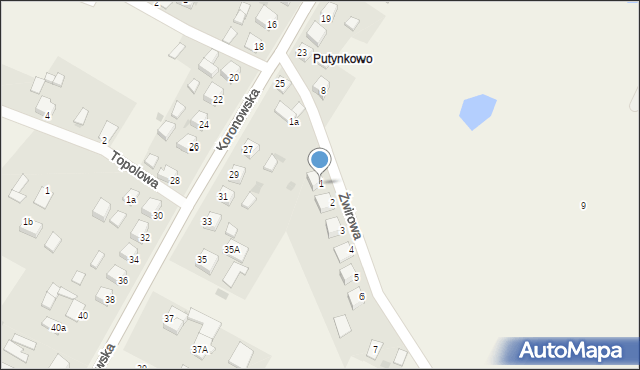 Świekatowo, Żwirowa, 1, mapa Świekatowo