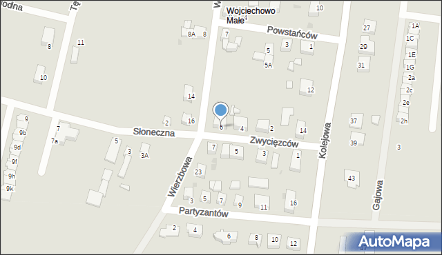 Syców, Zwycięzców, 6, mapa Syców