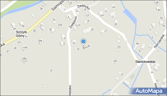Szczyrk, Zwalisko, 33c, mapa Szczyrk