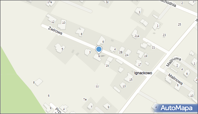 Szpetal Górny, Żwirowa, 1A, mapa Szpetal Górny