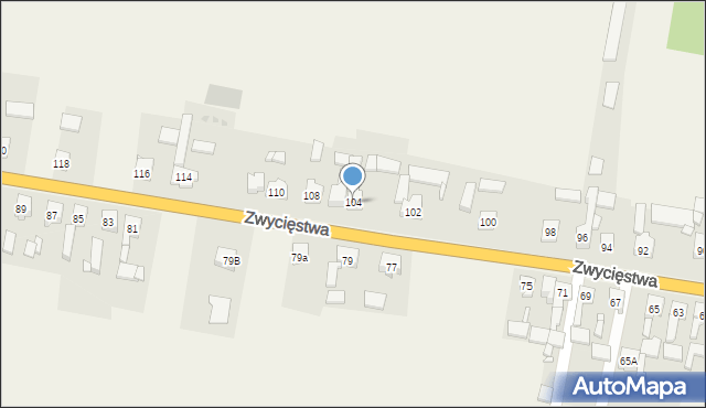 Tąpkowice, Zwycięstwa, 104, mapa Tąpkowice