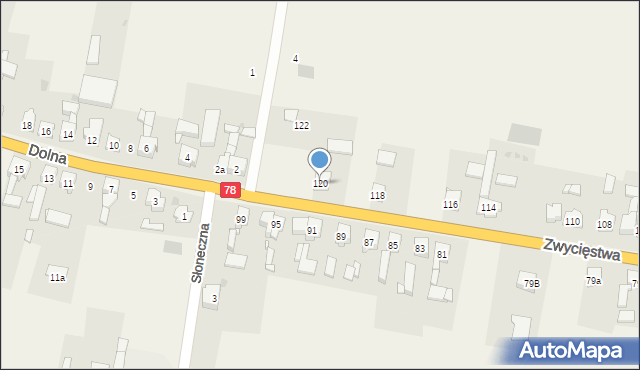 Tąpkowice, Zwycięstwa, 120, mapa Tąpkowice