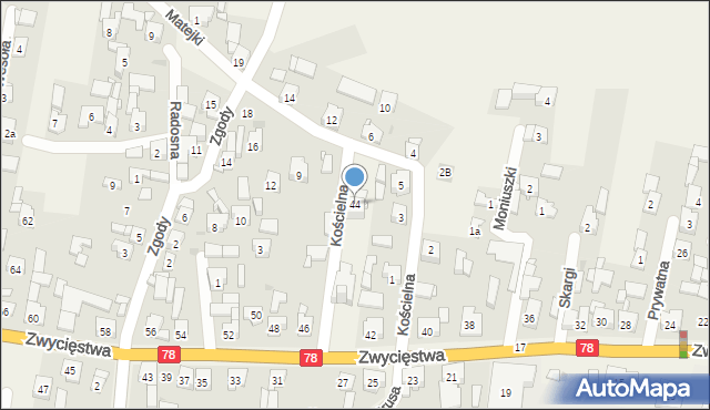 Tąpkowice, Zwycięstwa, 44, mapa Tąpkowice