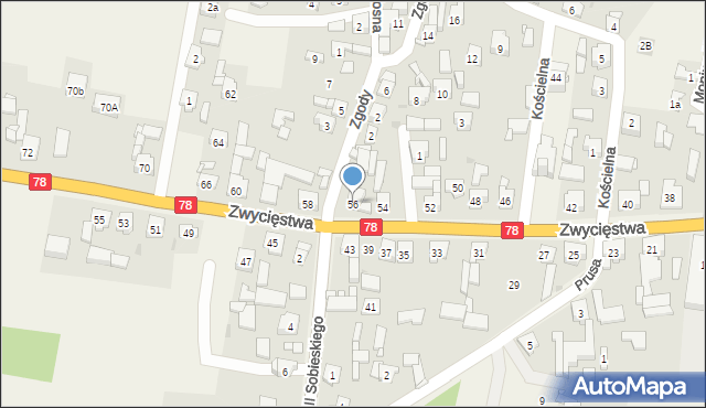 Tąpkowice, Zwycięstwa, 56, mapa Tąpkowice