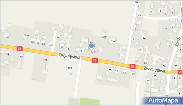 Tąpkowice, Zwycięstwa, 72, mapa Tąpkowice