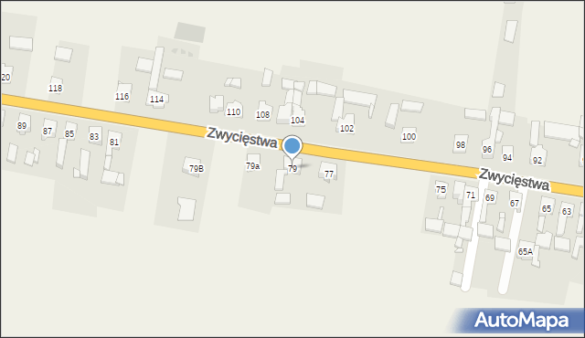 Tąpkowice, Zwycięstwa, 79, mapa Tąpkowice