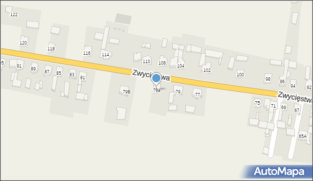 Tąpkowice, Zwycięstwa, 79a, mapa Tąpkowice