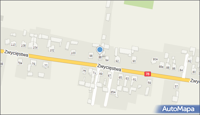 Tąpkowice, Zwycięstwa, 96, mapa Tąpkowice