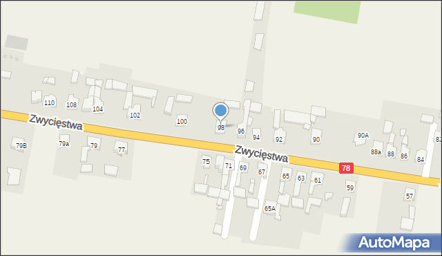 Tąpkowice, Zwycięstwa, 98, mapa Tąpkowice