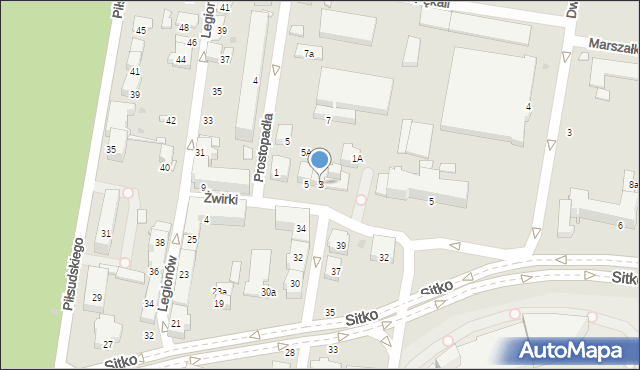 Tarnów, Żwirki Franciszka, kpt. pil., 3, mapa Tarnów