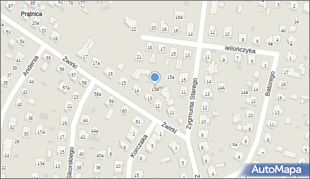 Tczew, Żwirki Franciszka, kpt. pil., 13a, mapa Tczew