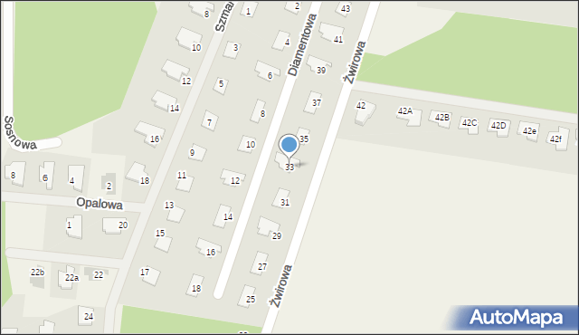 Trzciany, Żwirowa, 33, mapa Trzciany