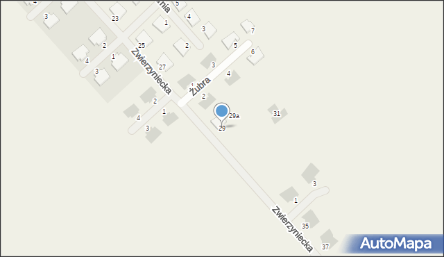 Trzcielin, Zwierzyniecka, 29, mapa Trzcielin