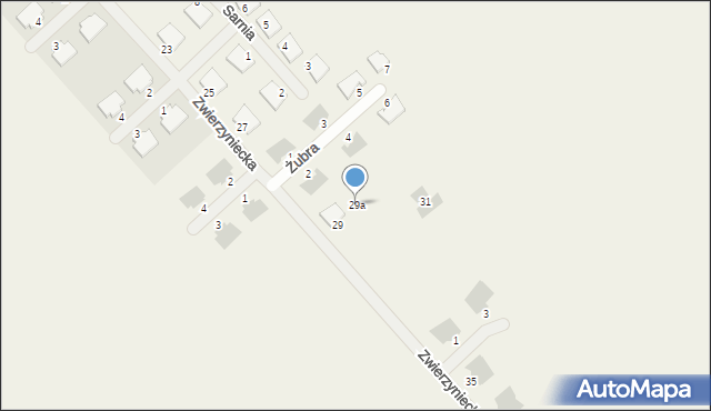 Trzcielin, Zwierzyniecka, 29a, mapa Trzcielin