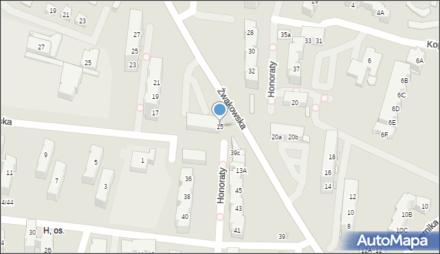 Tychy, Żwakowska, 15, mapa Tychów