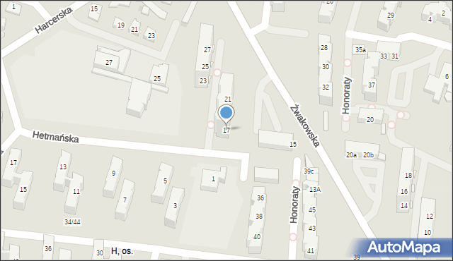 Tychy, Żwakowska, 17, mapa Tychów