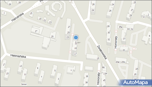 Tychy, Żwakowska, 21, mapa Tychów