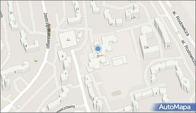 Warszawa, Związku Walki Młodych, 10, mapa Warszawy