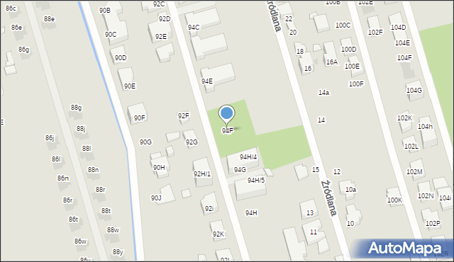 Warszawa, Zwoleńska, 94F, mapa Warszawy
