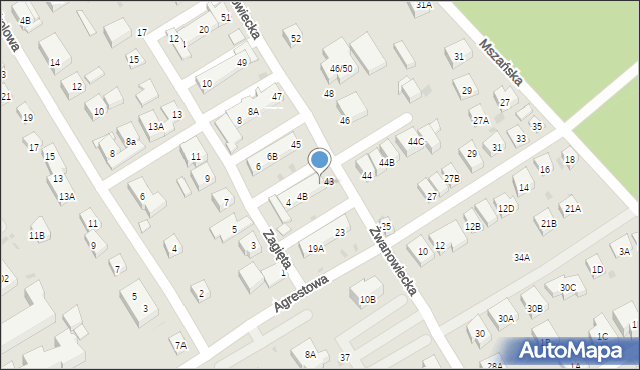 Warszawa, Żwanowiecka, 43A, mapa Warszawy