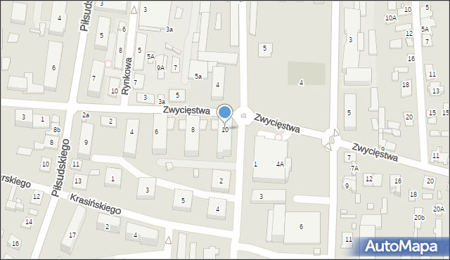 Węgrów, Zwycięstwa, 10, mapa Węgrów