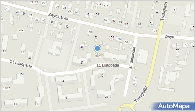 Węgrów, Zwycięstwa, 52A, mapa Węgrów