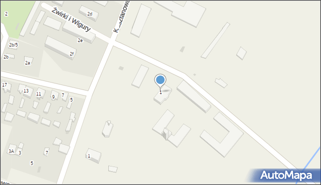 Widzów, Żwirki i Wigury, 1, mapa Widzów