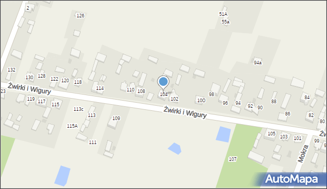 Widzów, Żwirki i Wigury, 104, mapa Widzów