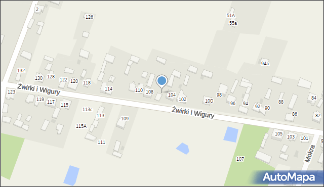 Widzów, Żwirki i Wigury, 106, mapa Widzów