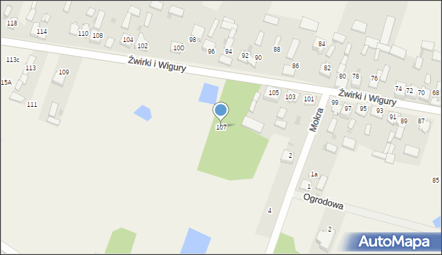 Widzów, Żwirki i Wigury, 107, mapa Widzów