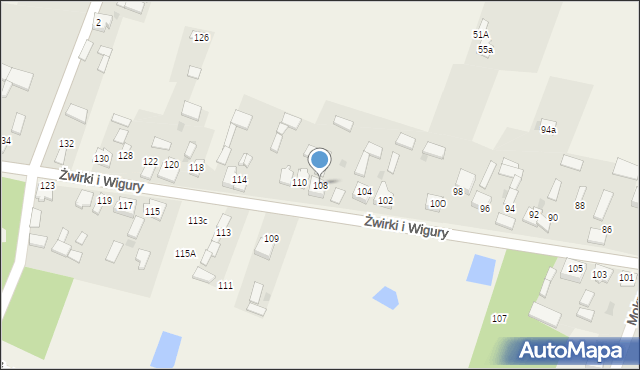 Widzów, Żwirki i Wigury, 108, mapa Widzów