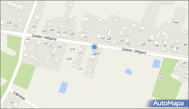 Widzów, Żwirki i Wigury, 109, mapa Widzów