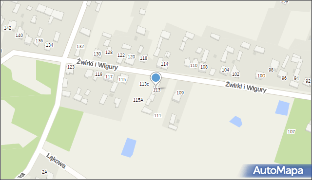 Widzów, Żwirki i Wigury, 113, mapa Widzów