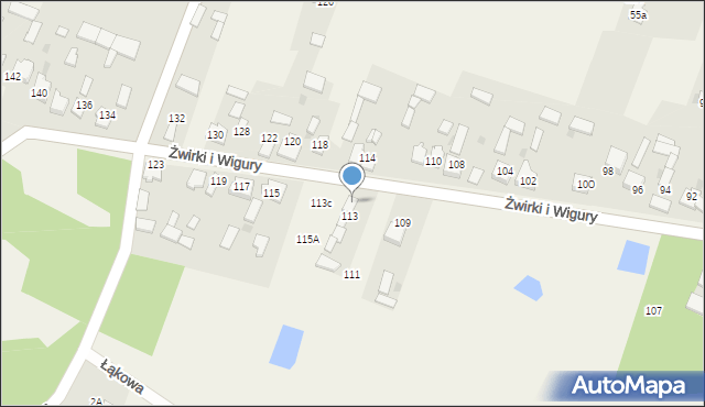 Widzów, Żwirki i Wigury, 113a, mapa Widzów