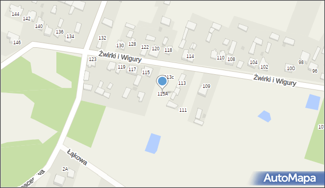 Widzów, Żwirki i Wigury, 115A, mapa Widzów
