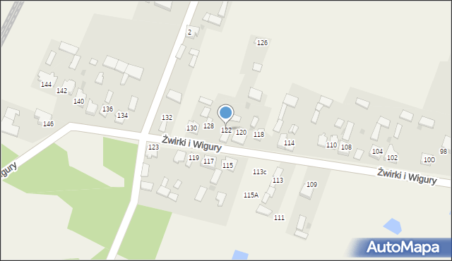 Widzów, Żwirki i Wigury, 122, mapa Widzów