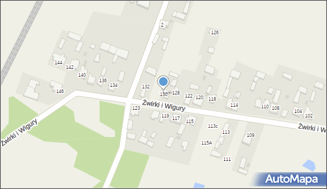 Widzów, Żwirki i Wigury, 130, mapa Widzów