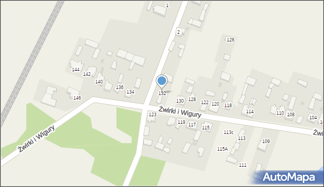 Widzów, Żwirki i Wigury, 132, mapa Widzów