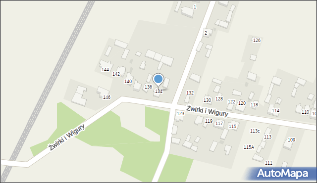 Widzów, Żwirki i Wigury, 134, mapa Widzów
