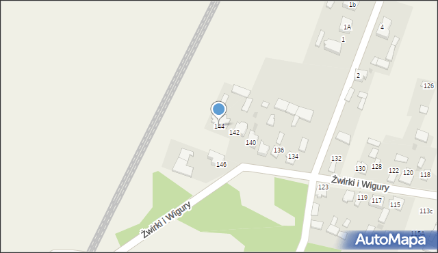 Widzów, Żwirki i Wigury, 144, mapa Widzów