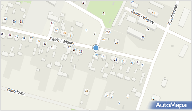 Widzów, Żwirki i Wigury, 19, mapa Widzów