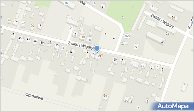 Widzów, Żwirki i Wigury, 23, mapa Widzów